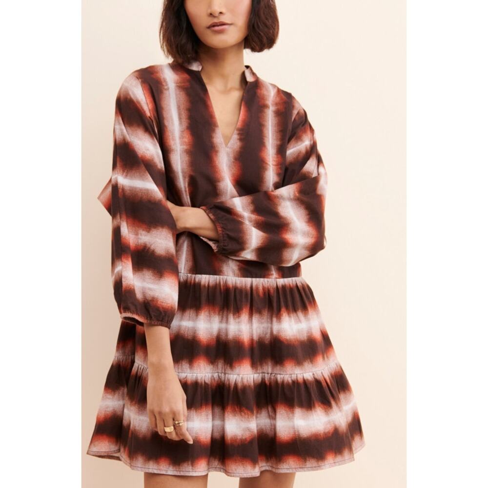 Conditions Apply‎ Sarita Tie-Dye Mini Dress Brown Size XS